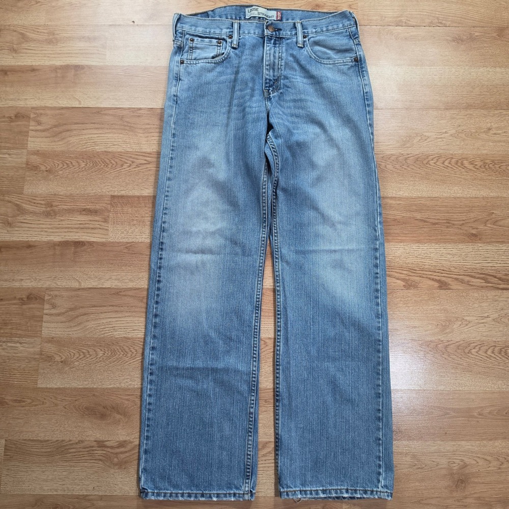 Levi's 569 Jeans Mens 30x32 Loose Straight Light Wash Blue Denim 4683